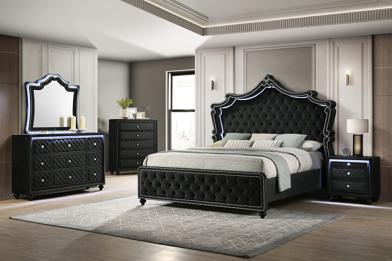 CF 3705 BLK Bedroom Set SideView CNP (NRH) 1